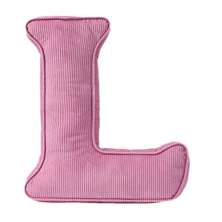 Letter Pillow Letter Hugging Throw Pillows Decorative Corduroy Initial Letter Shaped Throw Pillow... | Walmart (US)