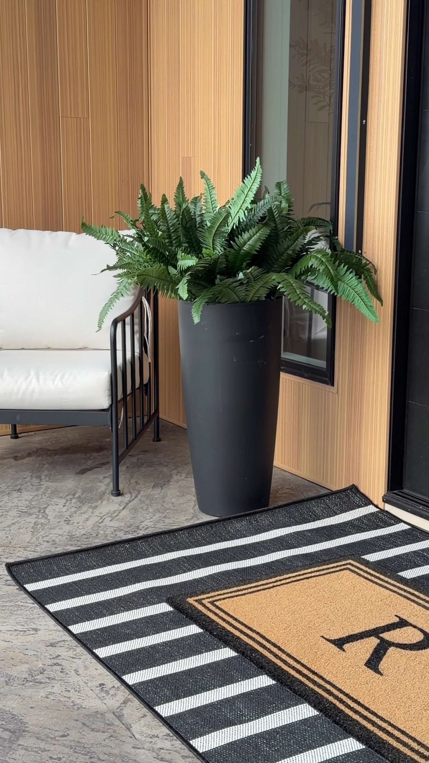 Finally gave our porch a little spring refresh and it looks so much better out there!
 
rug, planters, faux ferns, door mat, solar lights, modern, neutral, home decor, bed bath & beyond 

#LTKHome