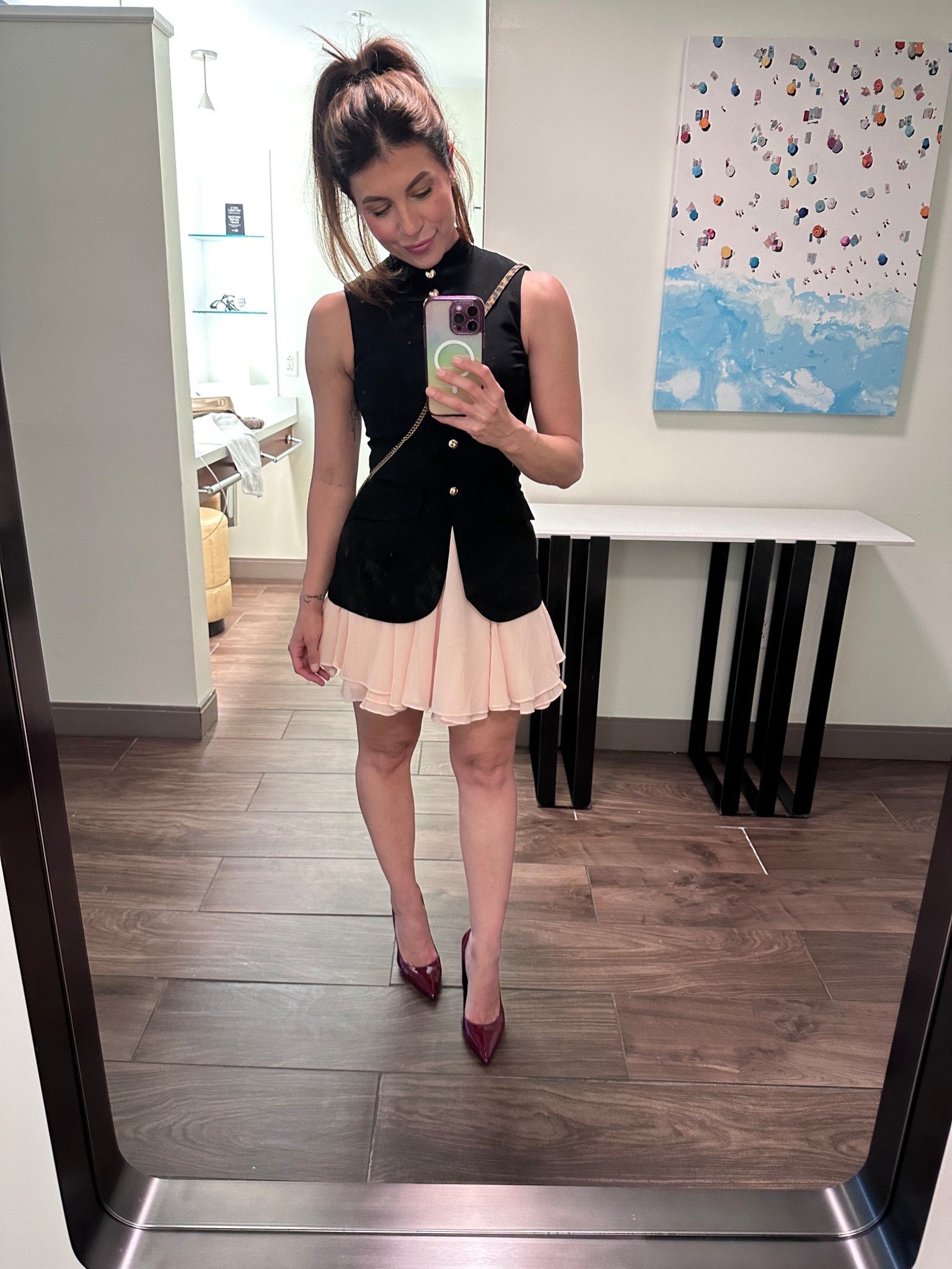 Wearing an extra small, runs true to size! So comfy, flattering and versatile. I wore for a business dinner but could easily wear for a date night or happy hour or dinner with the girls 

#LTKSaleAlert #LTKSeasonal #LTKootd