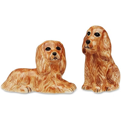 Pavilion Gift Company - Tanner & Mitzi- Cocker Span - 3.25" Dog Salt & Pepper Shaker Set - Salt and Pepper Shakers | Target