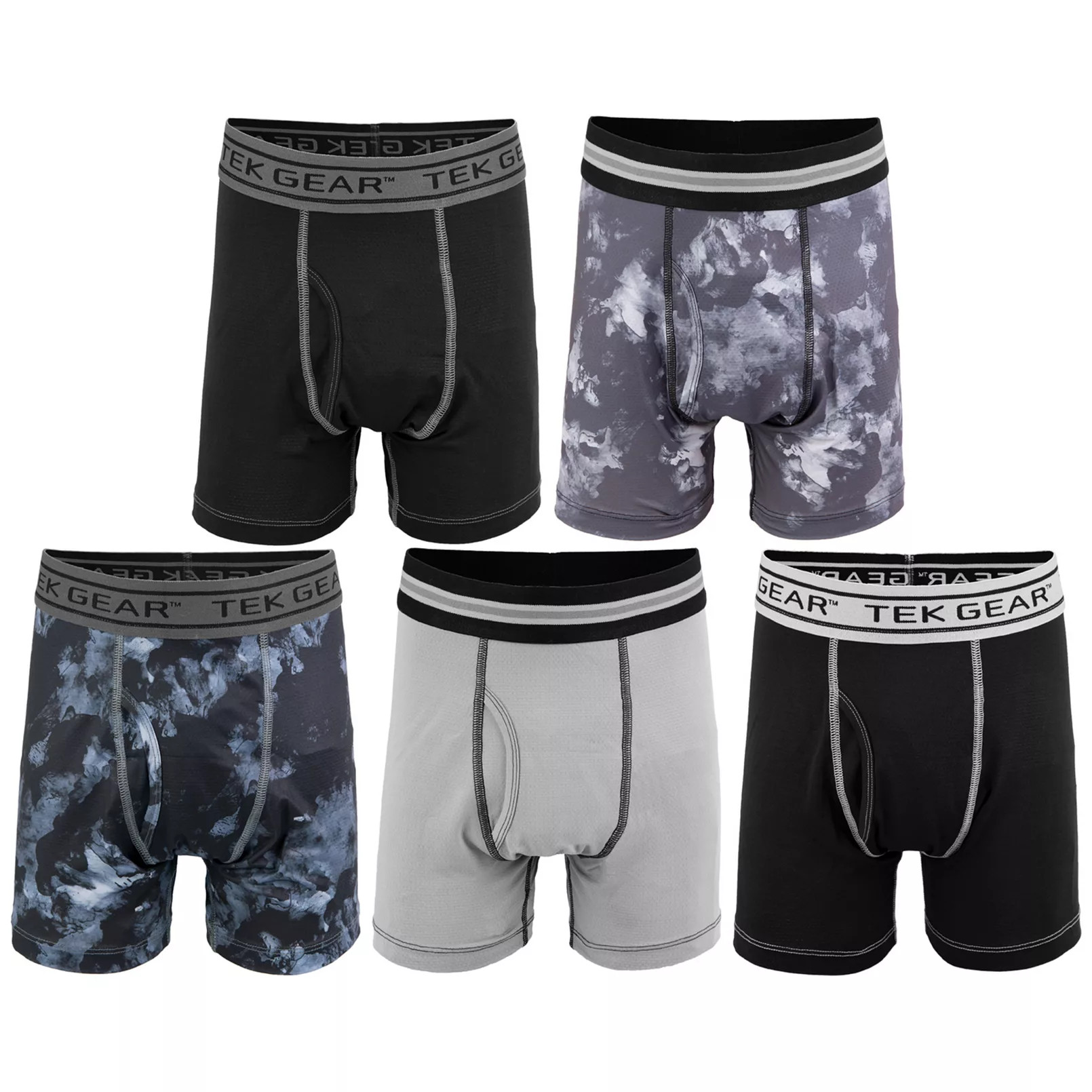 Boys 4-20 Tek Gear® 5-Pack Mesh Athletic Boxer Briefs | Kohl's
