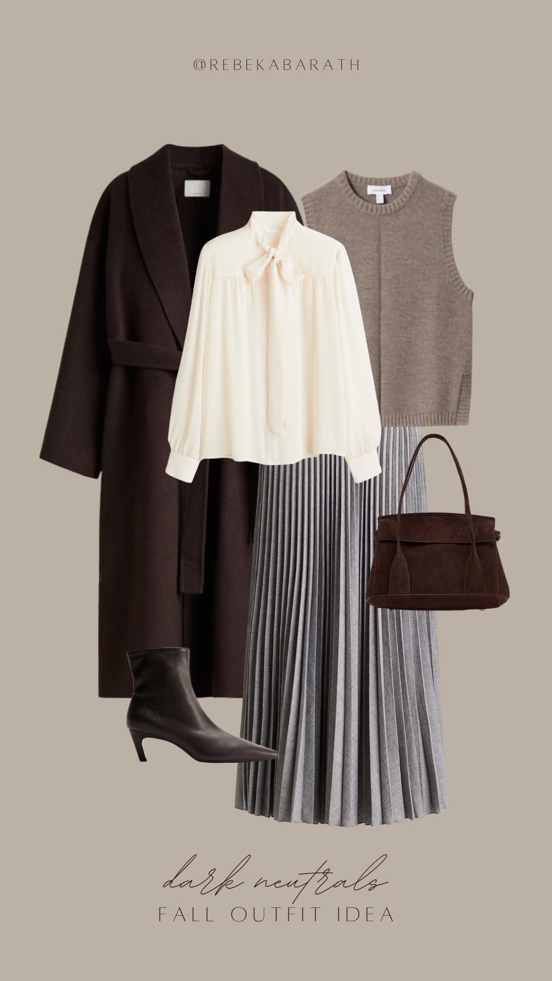 dark neutrals // fall outfit idea 🍂

pleated skirt outfit | fall layers | espresso brown | fall color combination

#LTKShoeCrush #LTKStyleTip #LTKWorkwear