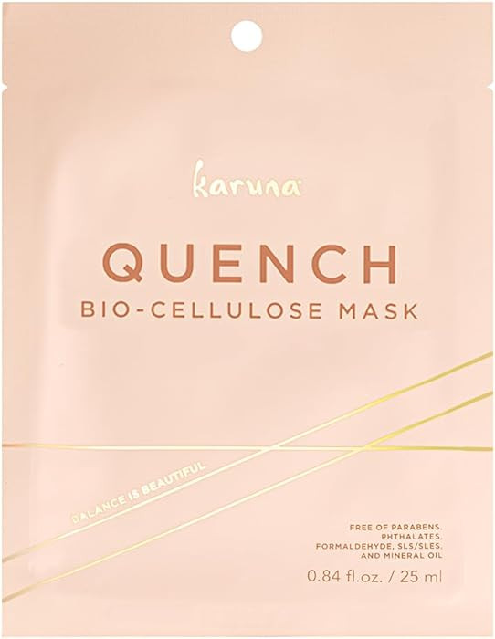 Karuna Skin - QUENCH Biocellulose Facial Mask for Dry, Dull Skin, Cooling & Rejuvenating Facial S... | Amazon (US)
