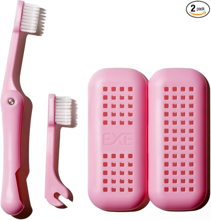 Minibox Folding Travel Toothbrush with Dual-Length Bristles & Case, Compact Mini Design for Busin... | Amazon (US)