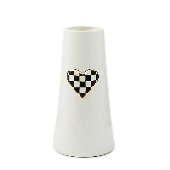 Courtly Check Tall Heart Vase | MacKenzie-Childs