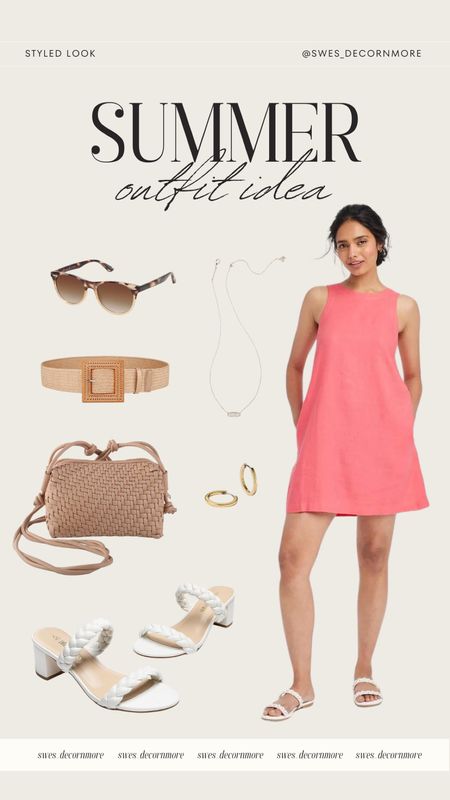Loving this summer outfit idea! You can wear this dress with a belt for more definition or lose for a relaxed look! 

#LTKSeasonal #LTKStyleTip #LTKShoeCrush