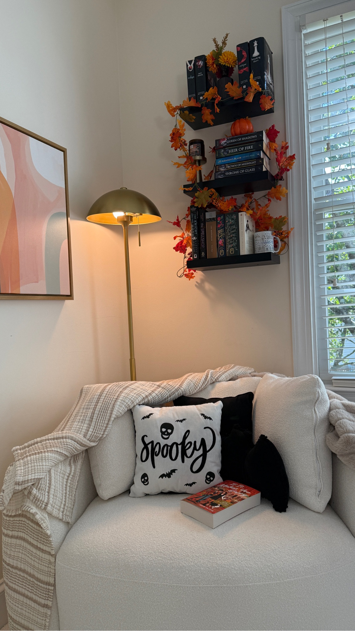 Shop my cozy  corner for fall! All decor is under $50! And my barrel swivel chair? The best price I’ve found. It’s sooo comfy and big enough to curl up in- perfect for that reading nook! 

#LTKHome #LTKSeasonal