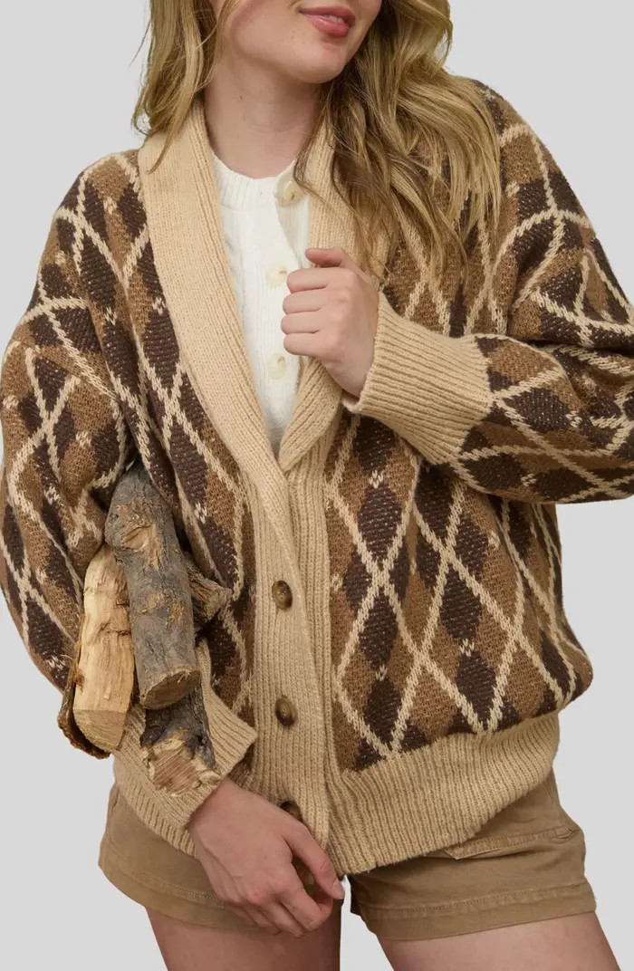 Argyle Cotton Button Front Cardigan | Nordstrom Rack