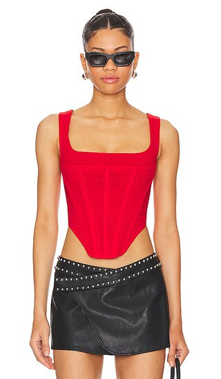 Campbell Corset in Scarlet | Revolve Clothing (Global)