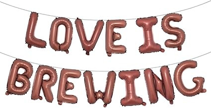 Love is Brewing Multicolor Balloons,Coffee Themed Bar Bridal Shower Supplies Wedding Engagement P... | Amazon (US)