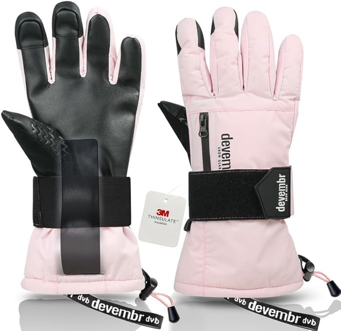 devembr Snowboarding Gloves with Wrist Guards, Ski Gloves Touchscreen | Amazon (US)