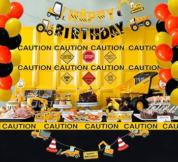 Construction Birthday Party Supplies Dump Truck Party Decorations Kits Set for Kids Birthday Part... | Amazon (US)