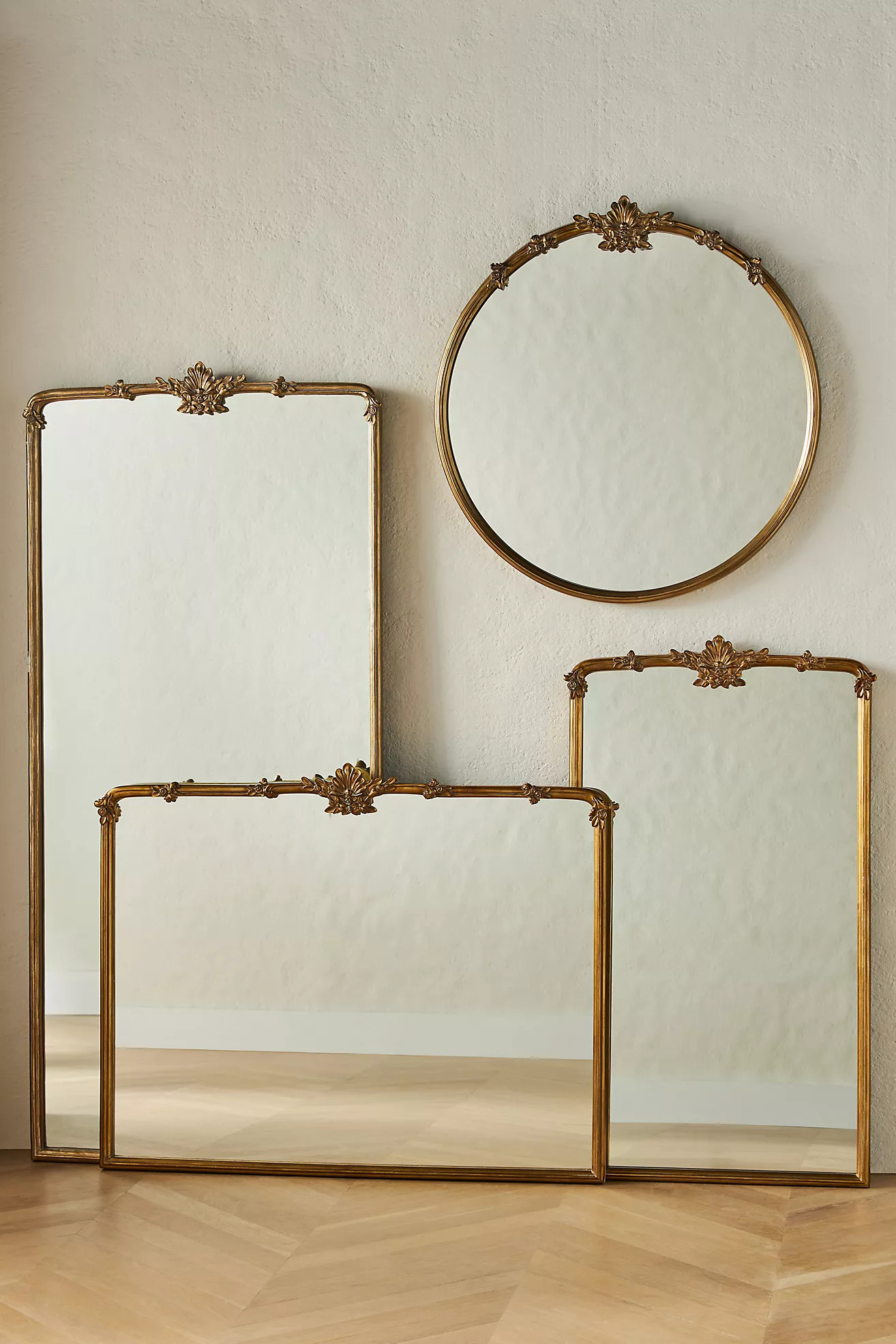 Cecilia Floral Emblem Floor Mirror | Anthropologie (US)