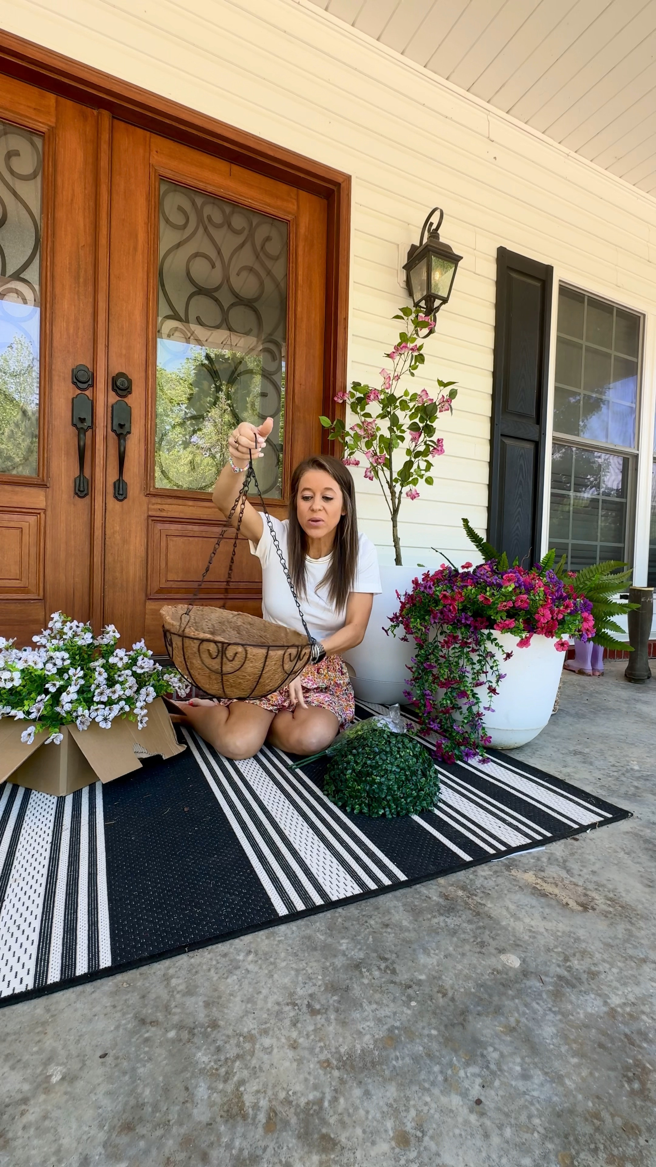 These have been the easiest assembly out of all the artificial hanging flower baskets I have gotten! They look great too! 

#LTKSeasonal #LTKHome #LTKWatchNow