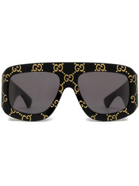 Gucci Eyewear GG Street pilot-frame Sunglasses | Black | FARFETCH CA