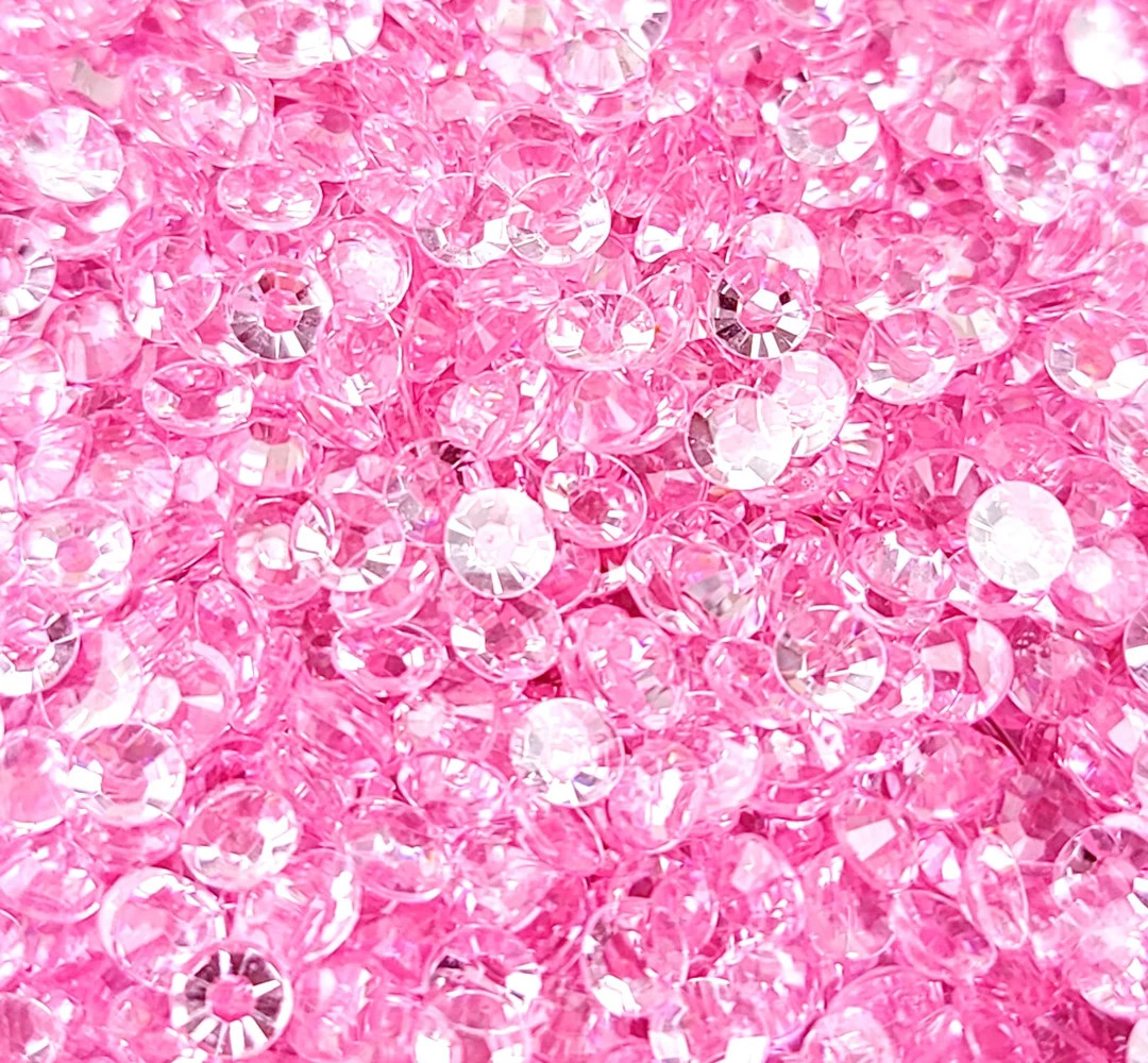 Bubblegum Pink Resin Rhinestones: Flatback Transparent Bling for DIY Crafts | Etsy (US)