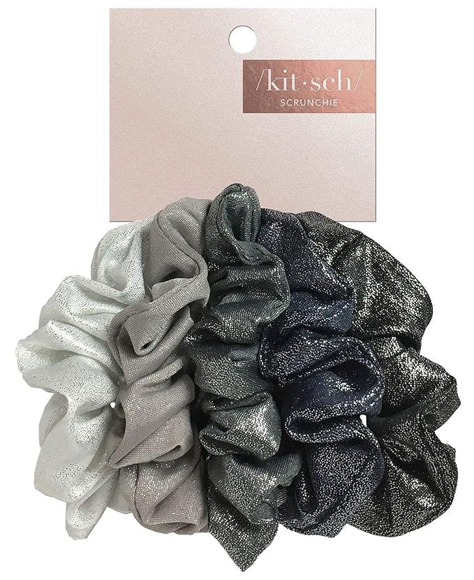 Kitsch Metallic Scrunchies for Hair, Hair Scrunchies for Women and Girls, Set of Fashion Scrunchi... | Amazon (US)