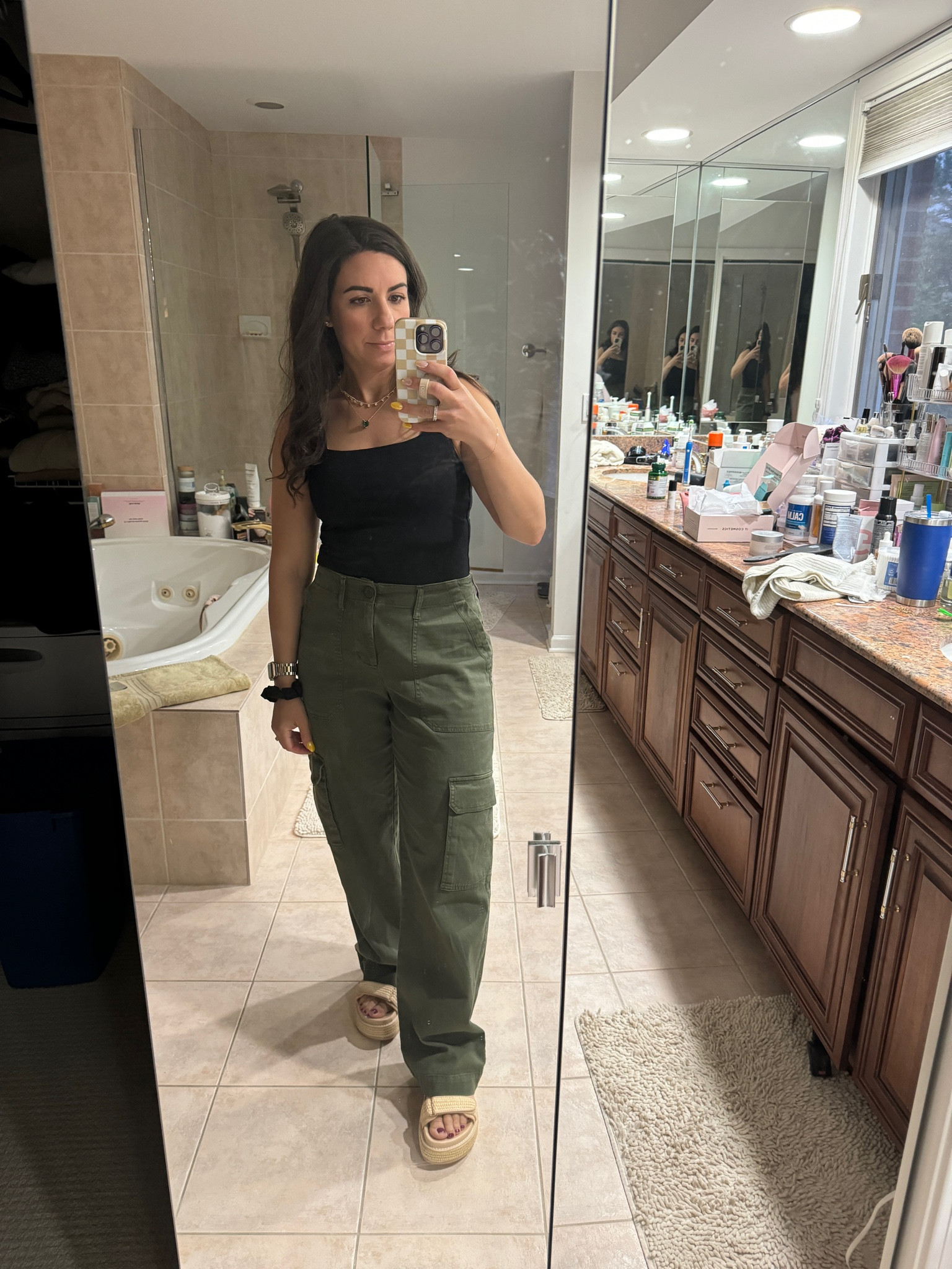 These cargo pants are my new favorite! Wearing a 4. Also loving this old navy bodysuit! 

#LTKFindsUnder50