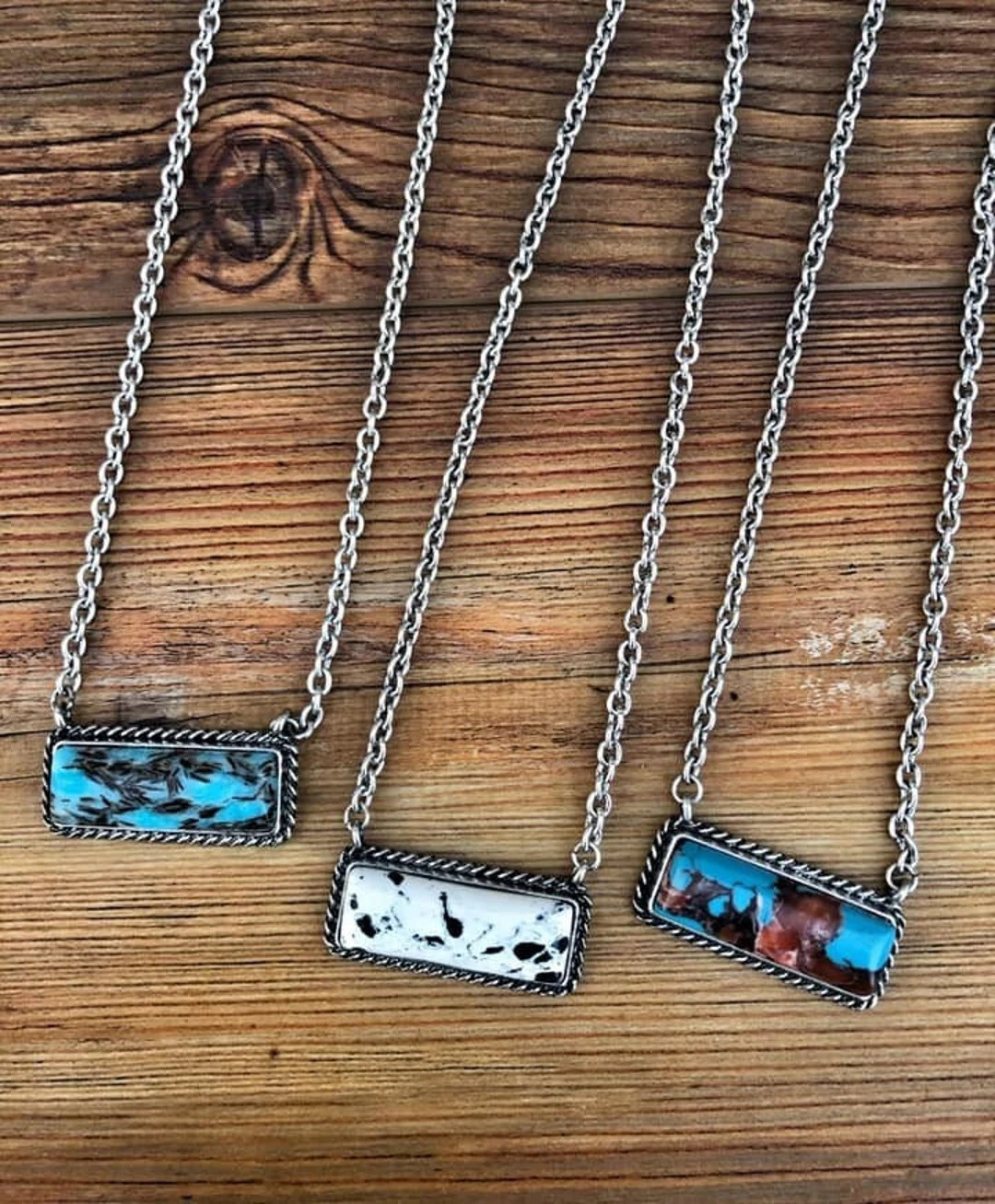 Stone Bar Necklace southwestern Jewelry western Jewelry - Etsy | Etsy (US)