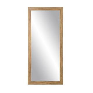 Medium Light Brown Farmhouse Rustic Mirror (32 in. H X 71 in. W) | The Home Depot