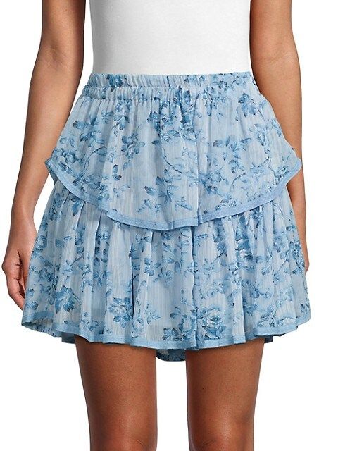 Allison New York Tiered Floral Skirt on SALE | Saks OFF 5TH | Saks Fifth Avenue OFF 5TH