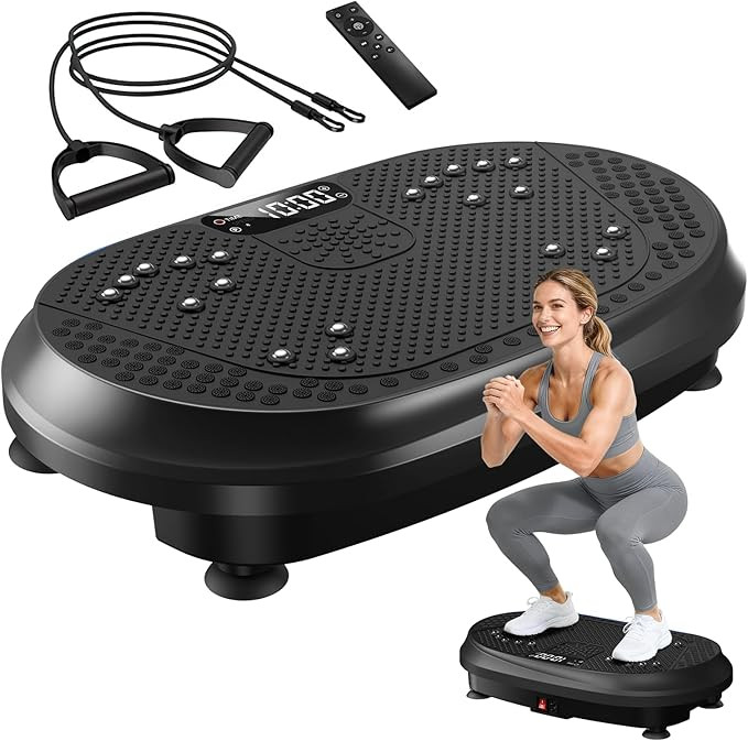 Vibration Plate Exercise Machine, Vibrating Fitness Platform for Lymphatic Drainage, Full Body Sh... | Amazon (US)