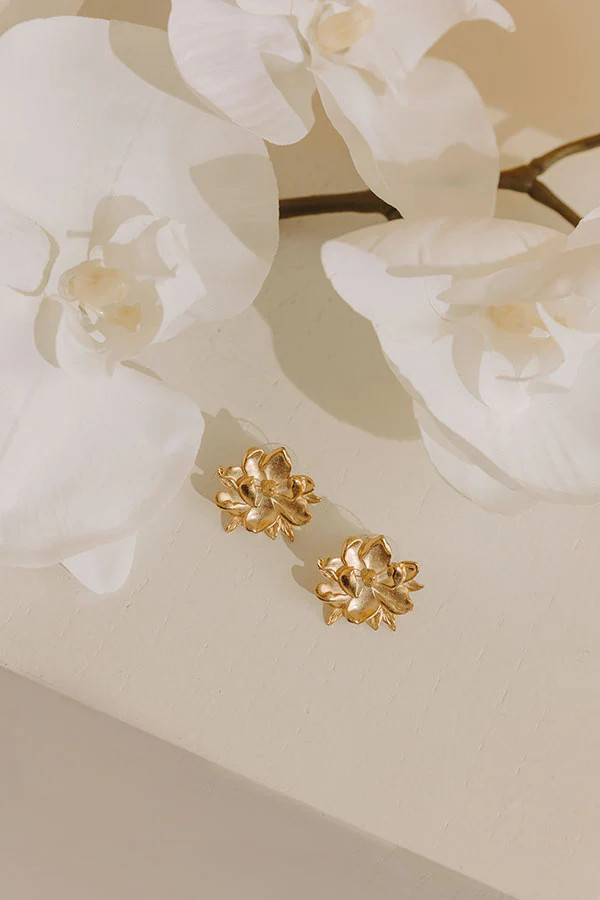 Susan Shaw Magnolia Stud Earrings | Impressions Online Boutique
