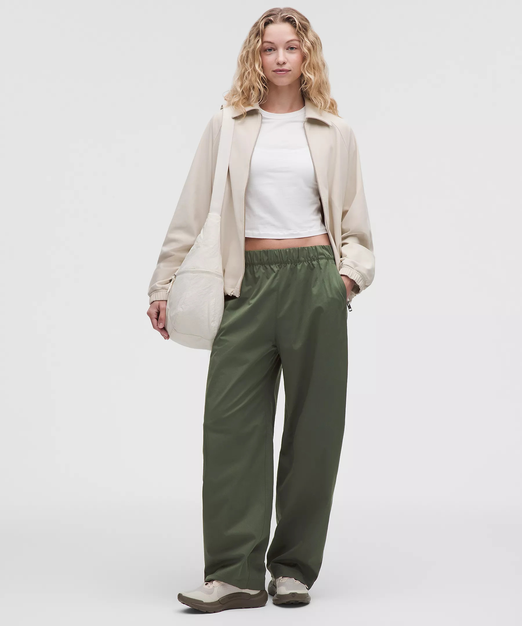 Woven Mid-Rise Barrel-Leg Pant | Lululemon (US)