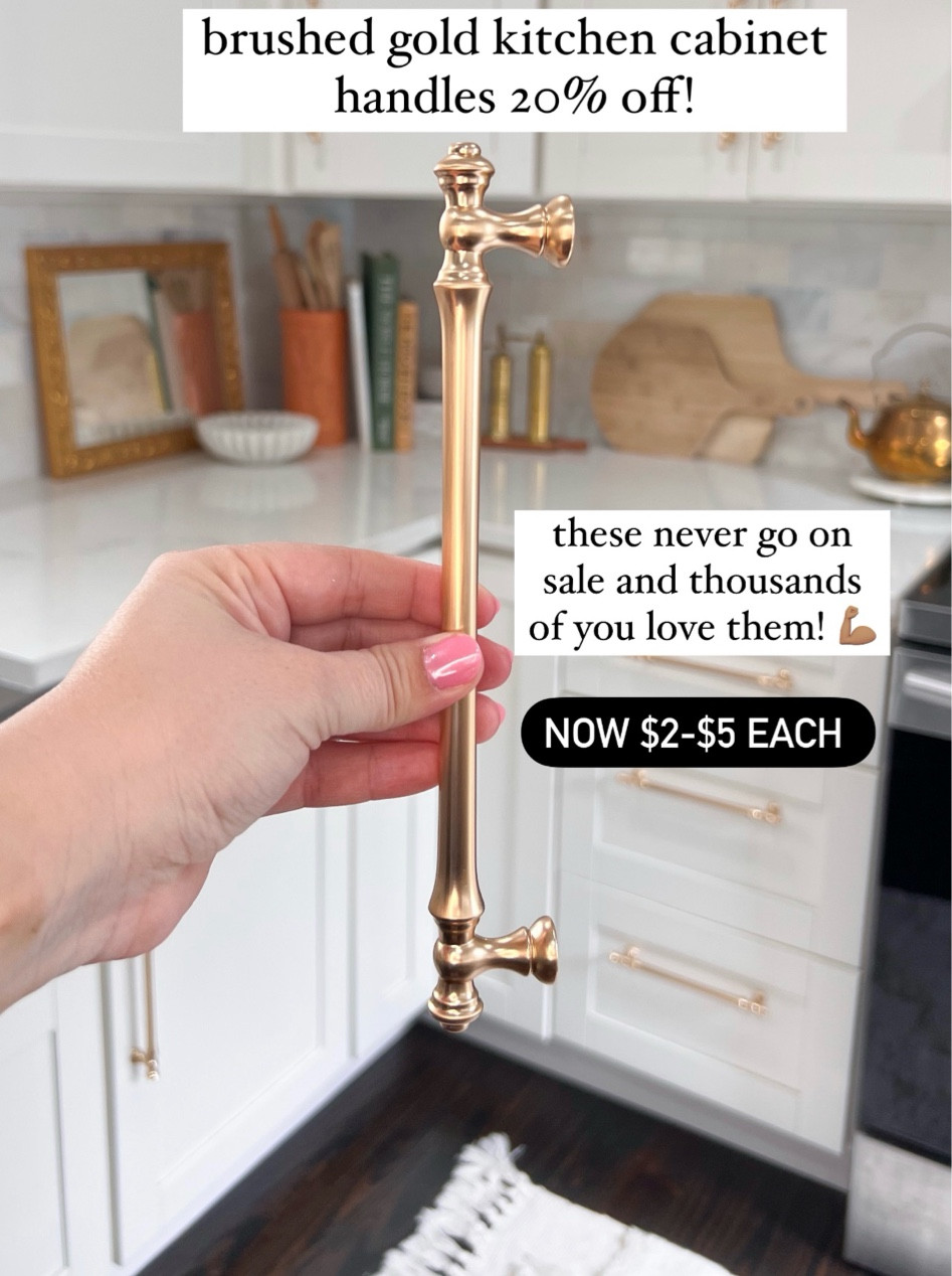 Highly recommend these brushed brass cabinet handles 

#LTKHome #LTKSaleAlert #LTKFindsUnder50