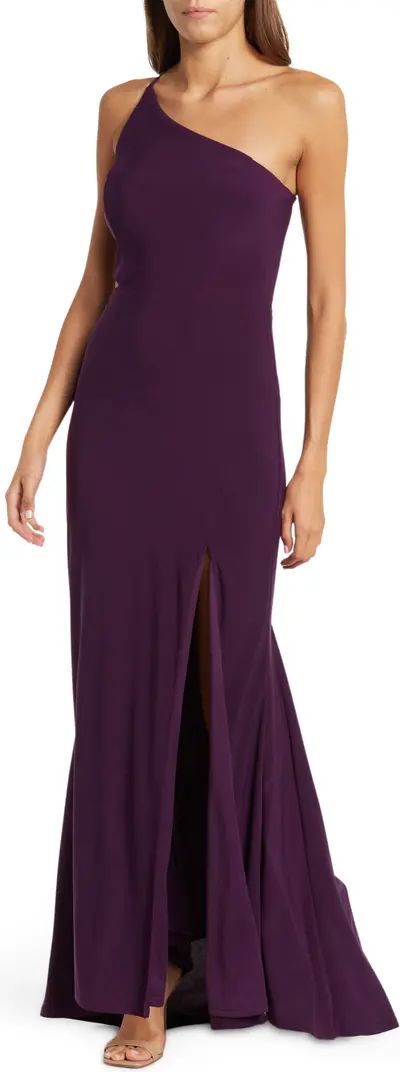 Jump Apparel One-Shoulder Side Cutout Gown | Nordstromrack | Nordstrom Rack