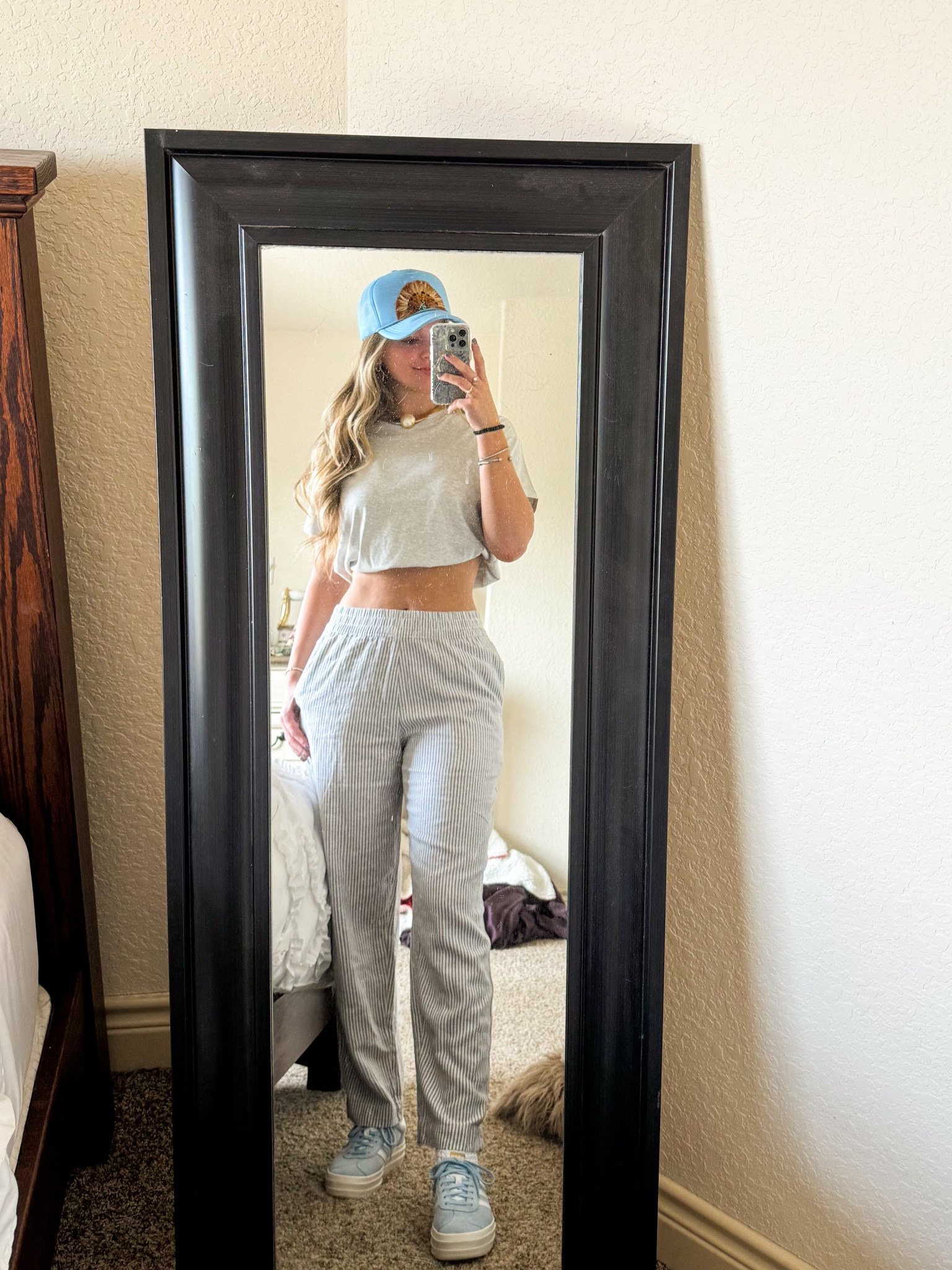 jumping into all things spring! loving this look and these casual everyday pieces. the hat is from Little Bird Trucking by Briley King! 👖💌🧢🪶

#LTKstyletip #LTKSeasonal #LTKSpringSale