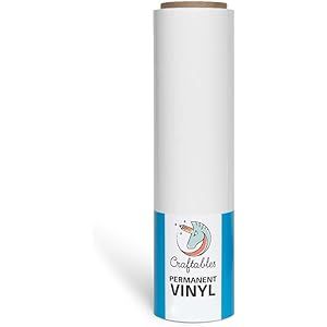 Craftables Transparent Vinyl Roll - Permanent, Adhesive, Glossy & Waterproof | 12" x 25' |for Crafts | Amazon (US)