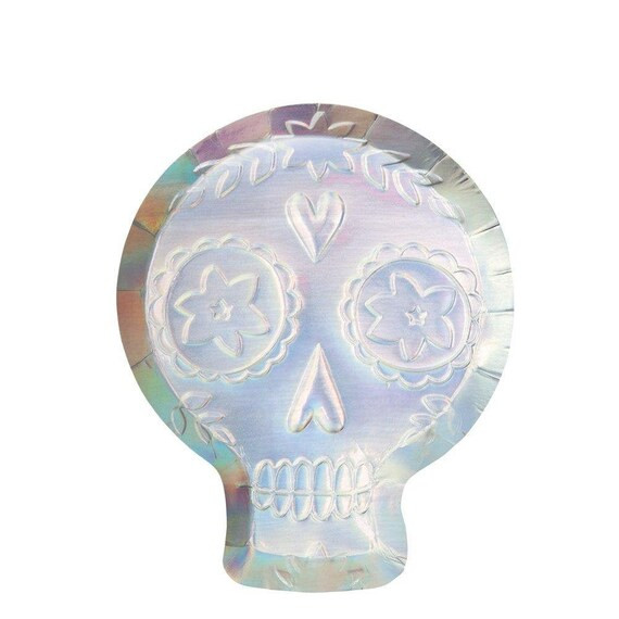 Holographic Sugar Skull Plates | Etsy (US)