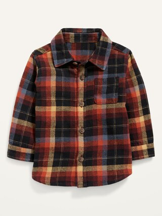 Long-Sleeve Plaid Pocket Shirt for Baby | Old Navy (US)
