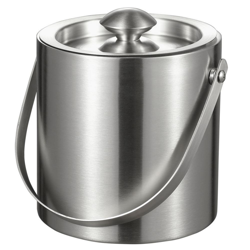 Visol Francois 3 qt. Stainless Steel Double Wall Ice Bucket | The Home Depot