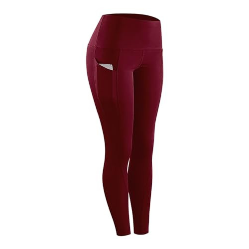 Women's Activewear Leggings Yoga Leggings Red Leggings for Women Running Leggings with Pockets for Women Black Yoga Pants Slim Yoga Leggings Seamless Leggings High Waisted Today's | Amazon (US)