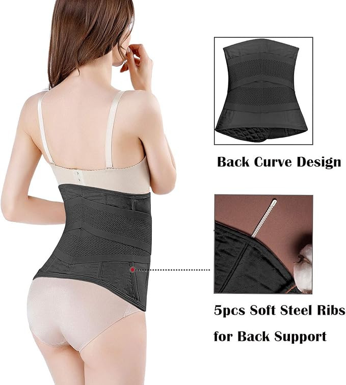 Postpartum Girdle C-Section Recovery Belt Back Support Belly Wrap Belly Band Shapewear | Amazon (US)
