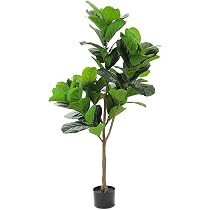 Realead 4ft Artificial Plant Fiddle Leaf Fig Tree Fake Tree in Pot Natural Faux Tree with 66 Leav... | Amazon (US)