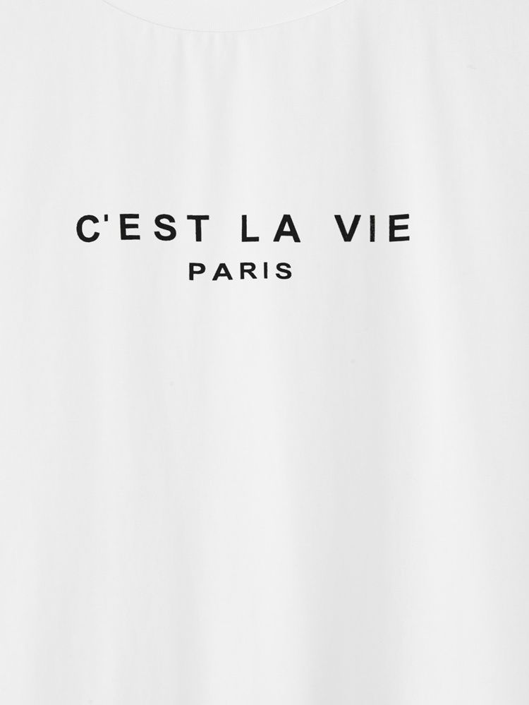 SHEIN Paris Graphic Short Sleeve Tee | SHEIN