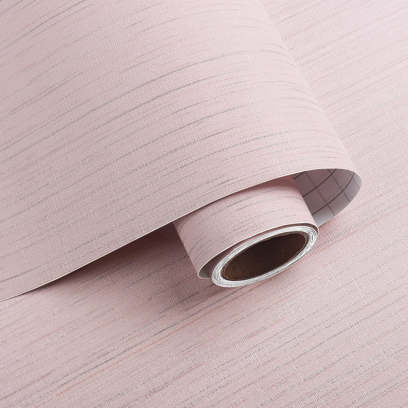 VaryPaper Grasscloth Peel and Stick Wallpaper - Pink, Textured, Waterproof, Removable, Self Adhes... | Amazon (US)