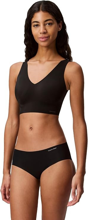 Calvin Klein Womens Invisibles Comfort Seamless Lightly Lined V Neck Bralette Bra | Amazon (US)