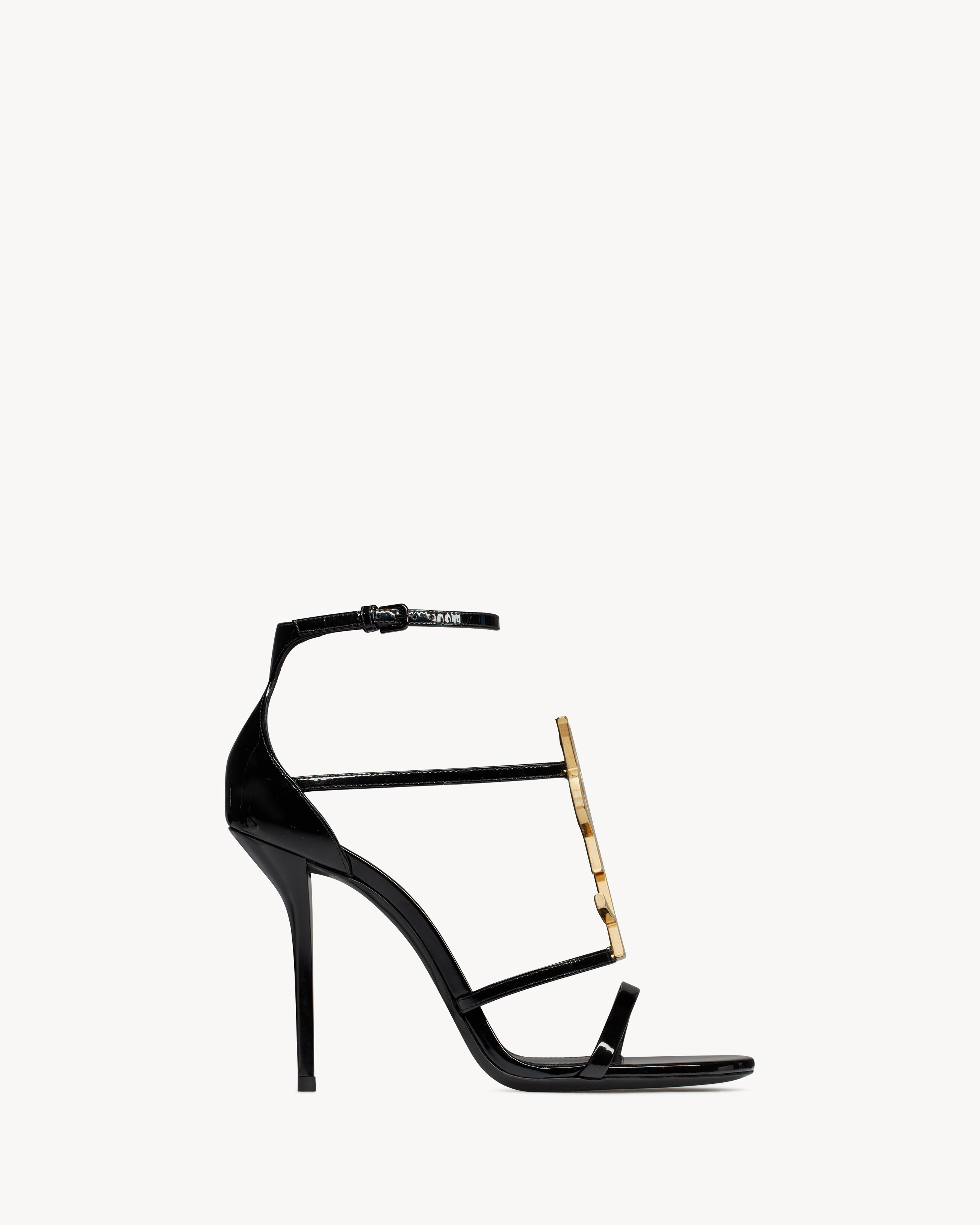 Saint Laurent Cassandra Sandals In Patent Leather - Black - Women - 41 | Saint Laurent Inc. (Global)