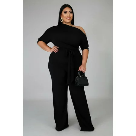 Make It Work One Piece Jumpsuit- Black | Walmart (US)