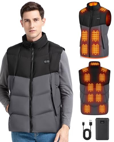 LCYATSI Heated Vest for Men Women with 16000mAh 7.4V Battery Pack Included, Smart Electric Heating Vest, Heated Jacket | Amazon (US)