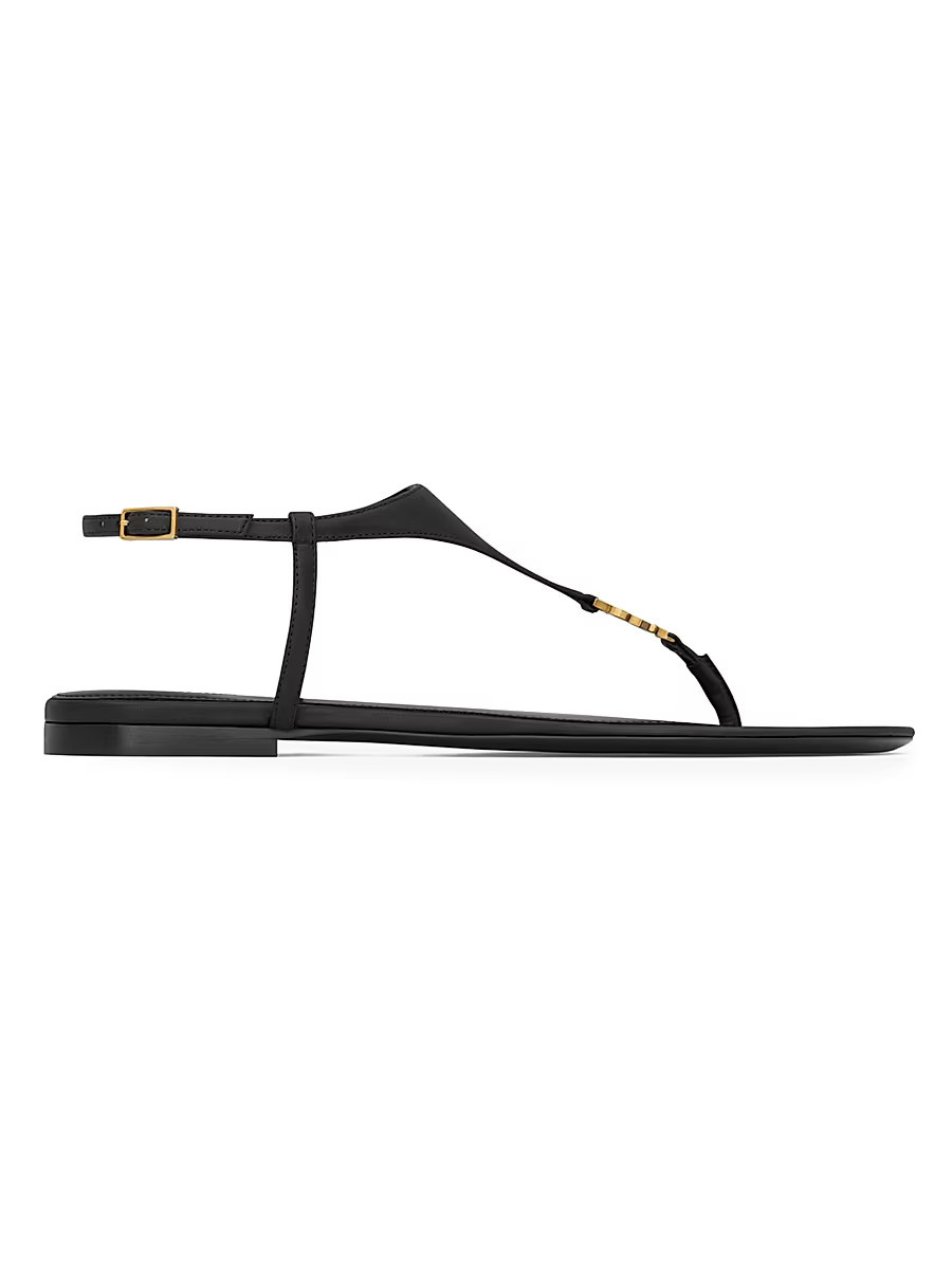 Women's Cassandra Sandals in Smooth Leather - Black - Size 9.5 | Saks Fifth Avenue