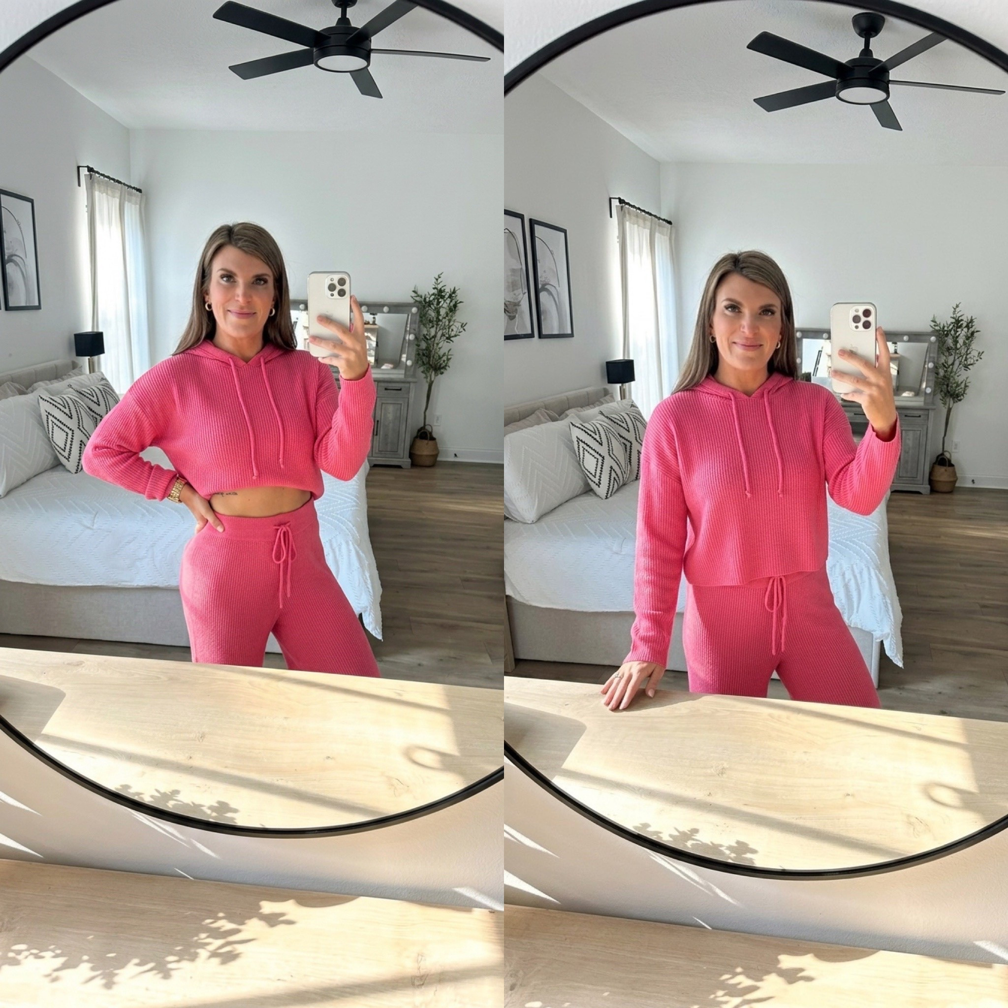 Softest Pink Lily lounge set of my dreams 💗✨ This cozy two piece matching set is soft, comfy, and perfect for travel days, lounging at home, coffee runs, casual mom outfits, and everyday elevated athleisure style. The bright pink color makes it such a cute statement set!

Pink Lily lounge set, pink matching set, comfy two piece set, cozy lounge outfit, Pink Lily fashion, cute athleisure set, travel outfit women, casual mom outfit, ribbed lounge set, cropped hoodie set, comfy matching set women, airport outfit, soft lounge wear, trendy casual outfit, elevated loungewear 

 #LTKootd #LTKMidsize #LTKTravel