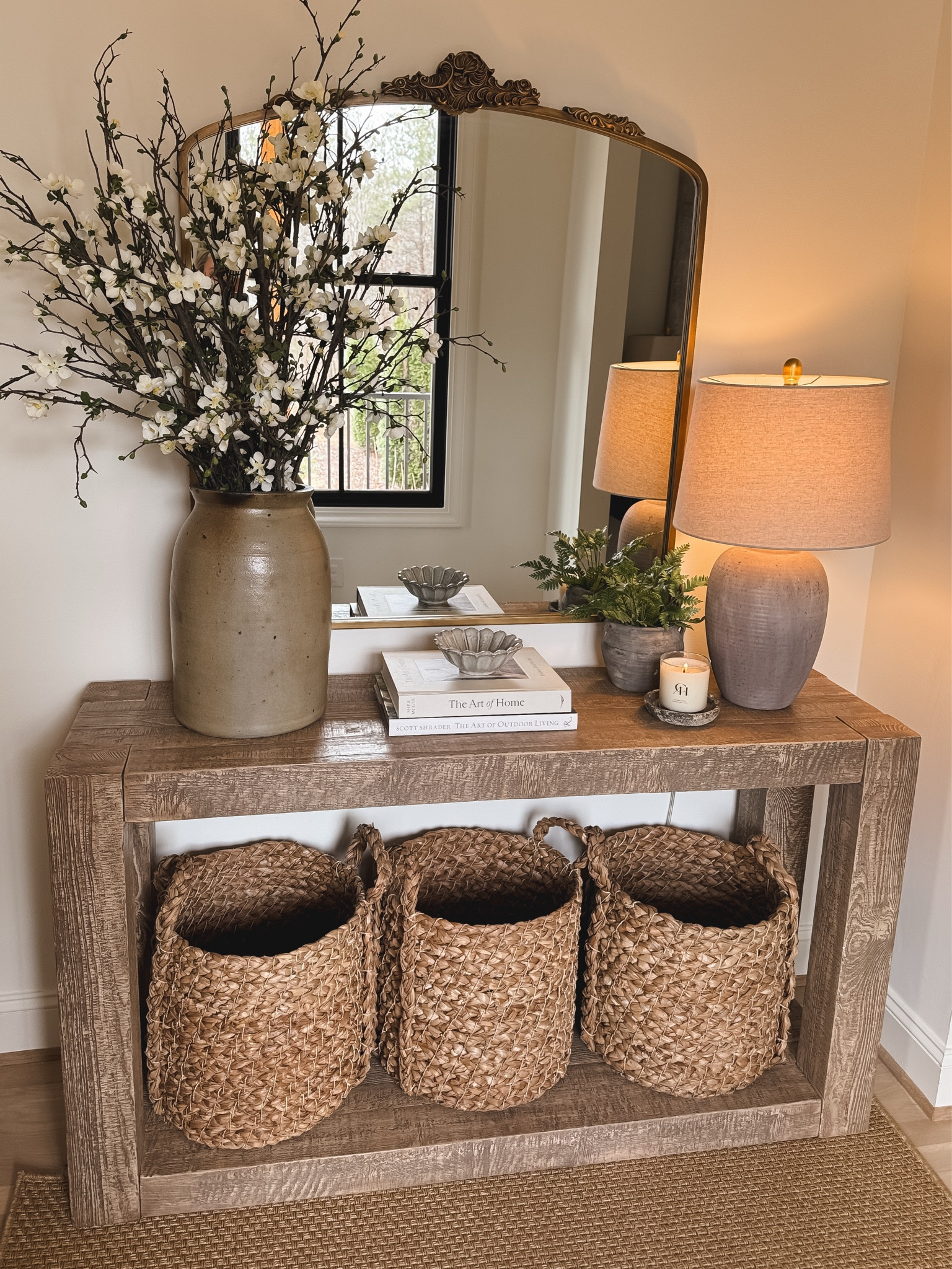 Entryway decor. Save 10% off candles & all @shoppecooperathome items with promo code CRISTIN. The vintage crock is from Etsy but I linked similar. 

#LTKHome