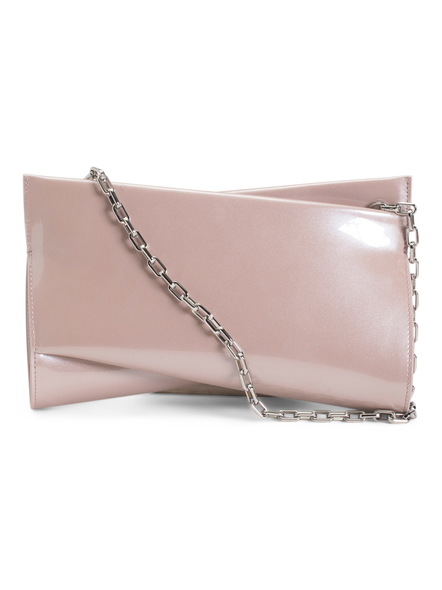 Made In Italy Patent Leather Twist Small Clutch With Strap | TJ Maxx