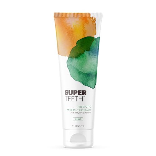 SuperTeeth Prebiotic Mineral Toothpaste for Adults & Kids with Hydroxyapatite | Fights Cavities & Plaque Buildup | Breath Freshener | Fluoride Free & SLS Free | Remineralizes Teeth | USA-Made | Mint | Amazon (US)