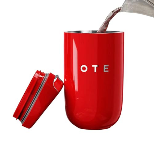 OTE Thermo Mug, 350ml/12oz Portable Coffee Cup Insulated Mug, Keeps Drinks Hot/Cold, Leak-Proof Travel Mug (Red) | Amazon (US)